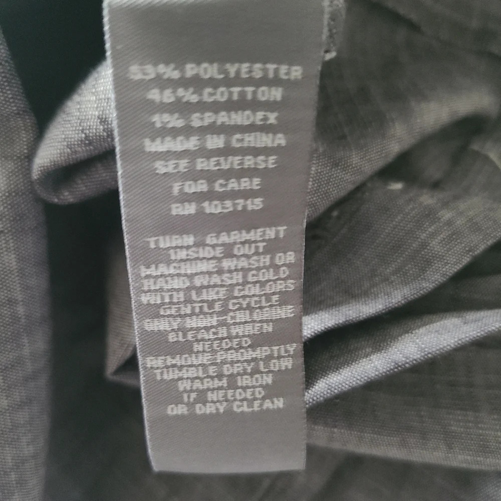 NWT Saharagano dress gray sz.6 rollup sleeves belted - Picture 10 of 12